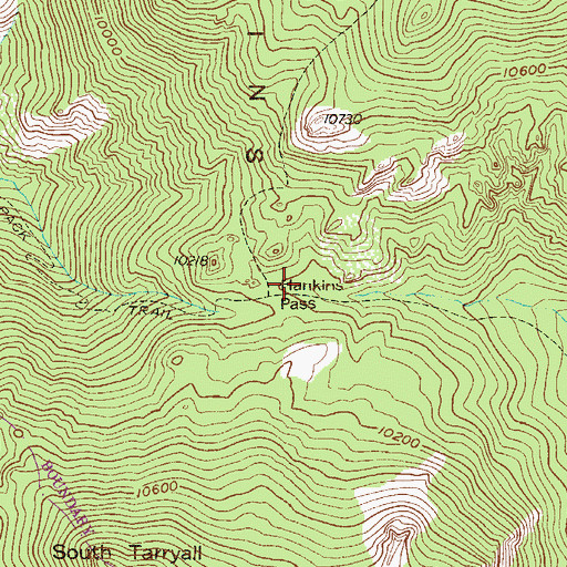 Topographic Map of Hankins Pass, CO
