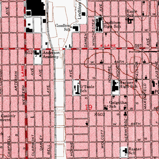 Topographic Map of South Lynn, IL