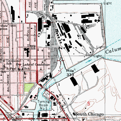 Topographic Map of South Slip, IL