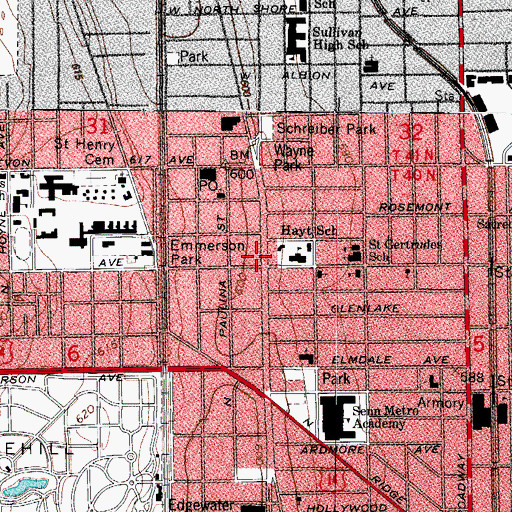 Topographic Map of Stan H Kaplan Education Center, IL