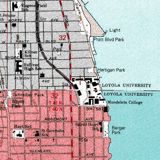Topographic Map of Stebler Hall, IL