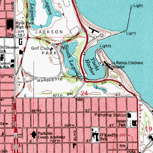 Topographic Map of Stock Pavilion (historical), IL