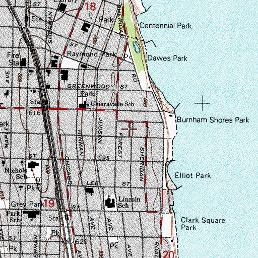 Topographic Map of Stockham Place Park, IL