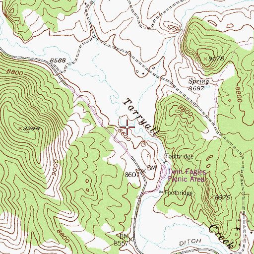 Topographic Map of Hay Creek, CO