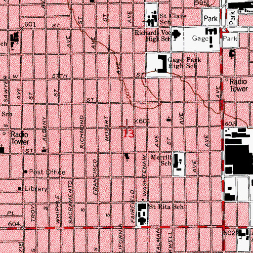 Topographic Map of Study Progress School, IL