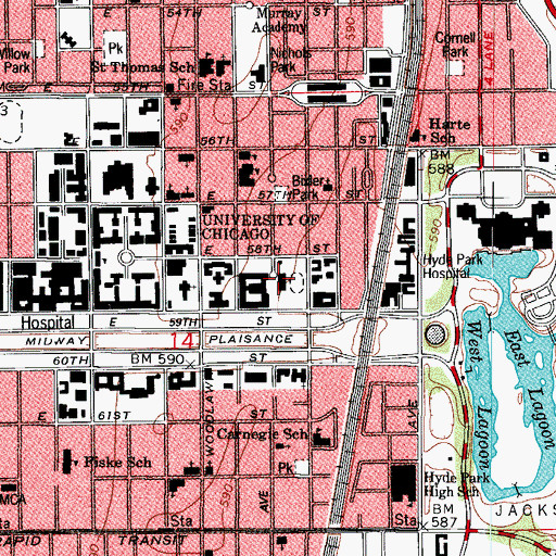 Topographic Map of Sunny Gymnasium, IL