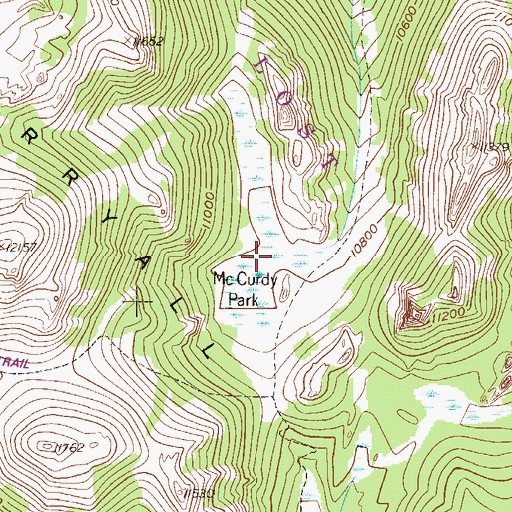 Topographic Map of McCurdy Park, CO