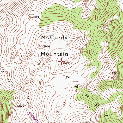 Topographic Map of McCurdy Mountain, CO