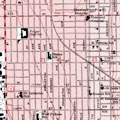 Topographic Map of Tabernacle of Zion of the Apostolic Faith, IL