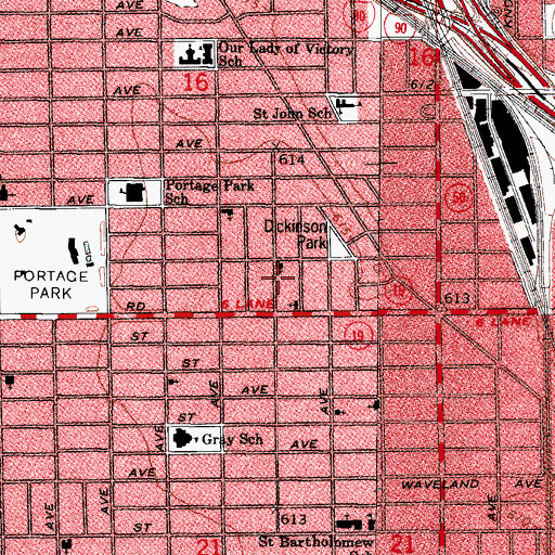Topographic Map of Tabor United Church of Christ, IL