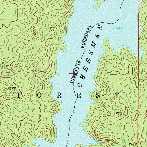 Topographic Map of Cheesman Lake, CO