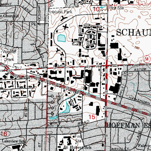 Topographic Map of The Annex of Schaumburg Shopping Center, IL