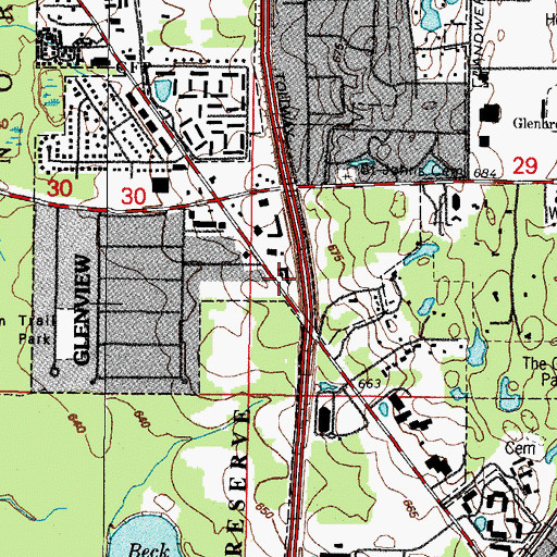 Topographic Map of The Grove, IL