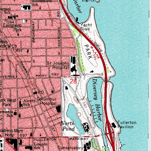 Topographic Map of Thomas Jefferson Academy, IL