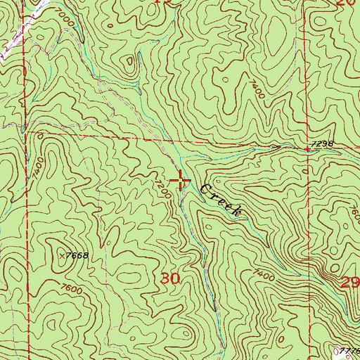 Topographic Map of Little Turkey Creek, CO
