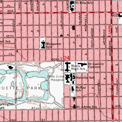 Topographic Map of Tots 'N Tales, IL