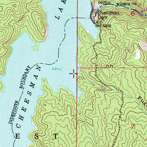 Topographic Map of Flickenstein Gulch, CO