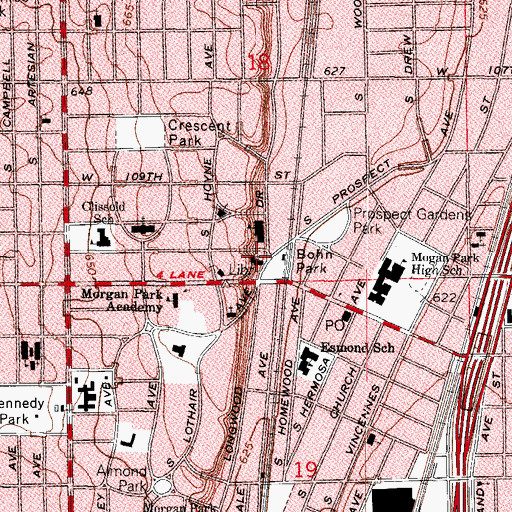 Topographic Map of Trinity Presbyterian Church, IL