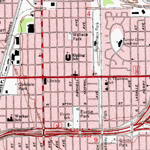 Topographic Map of Trinity United Church of Christ, IL
