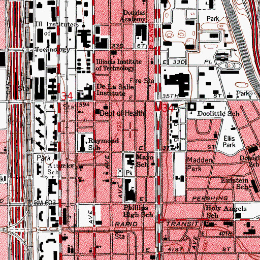 Topographic Map of Turner Memorial African Methodist Episcopal Church, IL