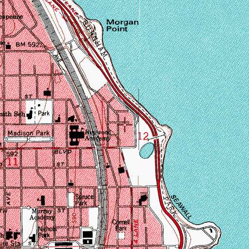 Topographic Map of Twim Towers, IL