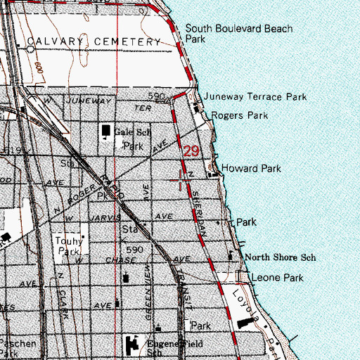 Topographic Map of Unification Church, IL