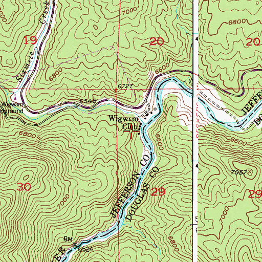 Topographic Map of Wigwam Club, CO