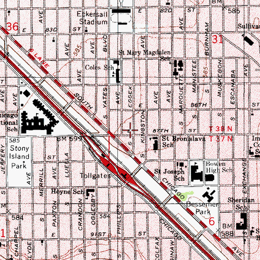 Topographic Map of Unity Center of Truth, IL