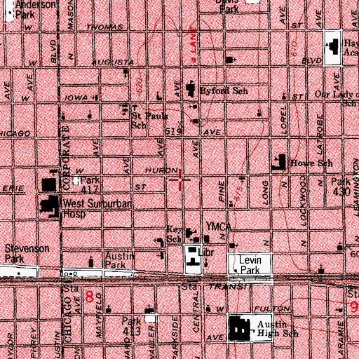 Topographic Map of Unity of Love Church, IL