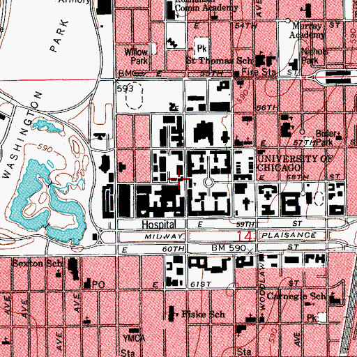 Topographic Map of University Press Building, IL