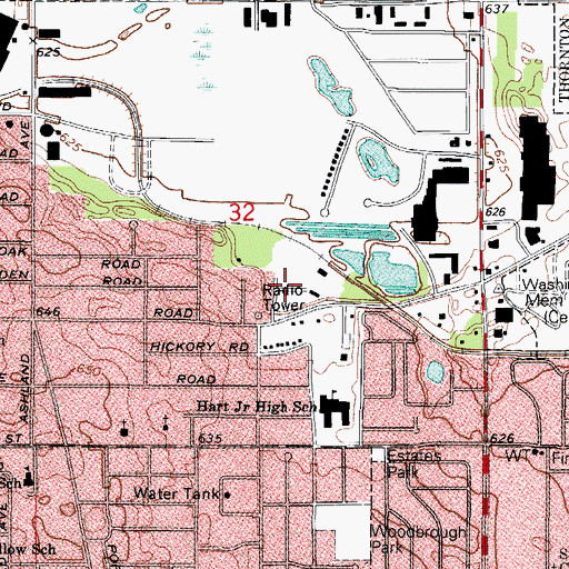 Topographic Map of Veterans of Foreign Wars Little League Park, IL