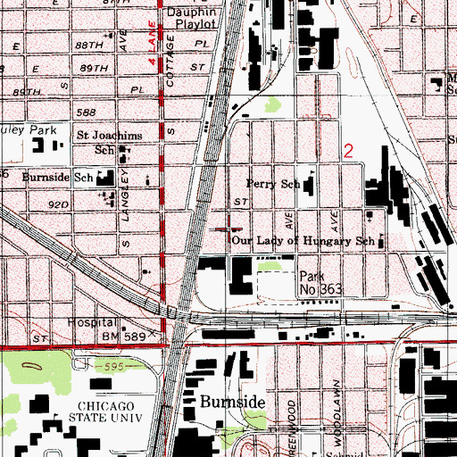 Topographic Map of Wallace Temple, IL