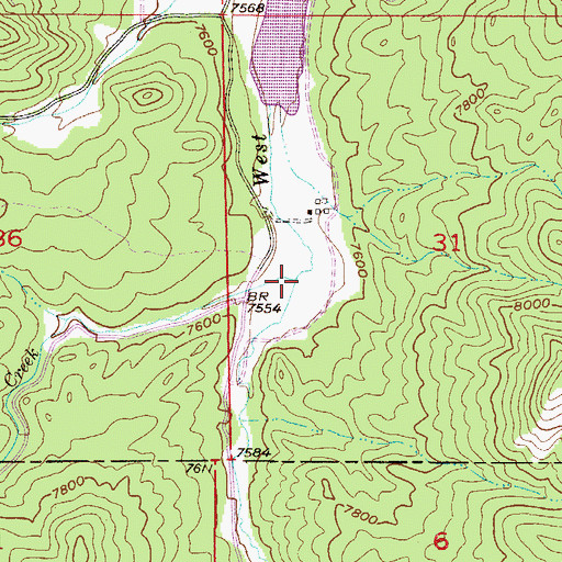 Topographic Map of Trail Creek, CO