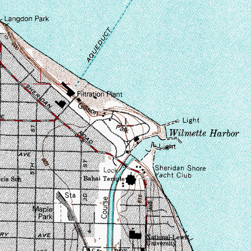 Topographic Map of Washington Park, IL