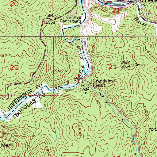 Topographic Map of Fourmile Creek, CO