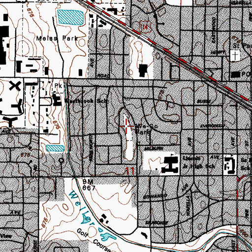 Topographic Map of We-Go Park, IL