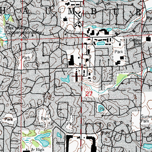 Topographic Map of Weatherway Plaza Shopping Center, IL