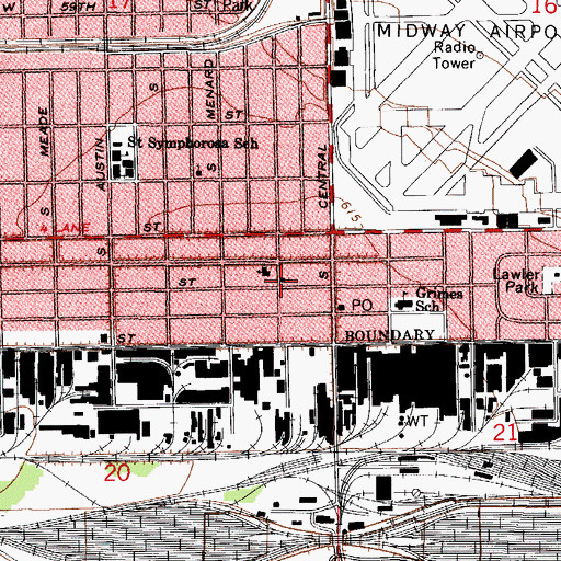 Topographic Map of Wesleyan Missionary Church, IL