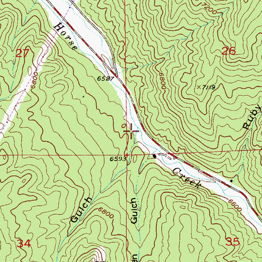 Topographic Map of Spring Gulch, CO