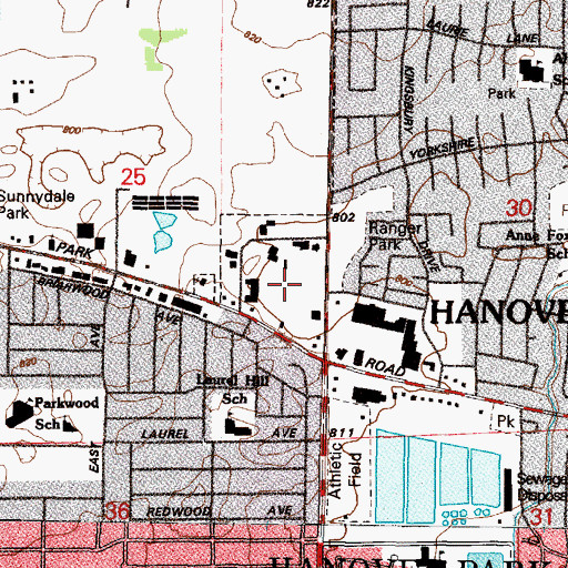 Topographic Map of Westview Shopping Center, IL