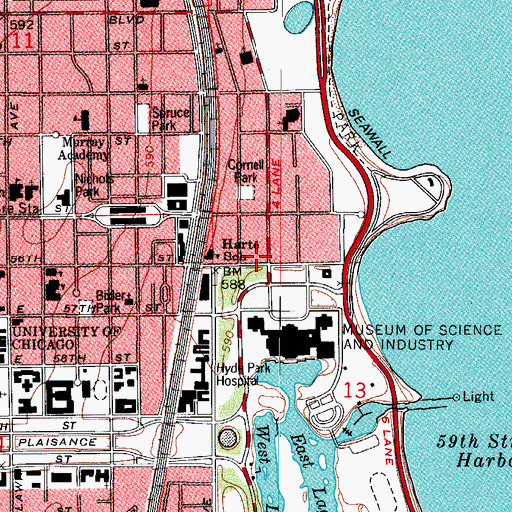 Topographic Map of Windemere Senior Health Center, IL