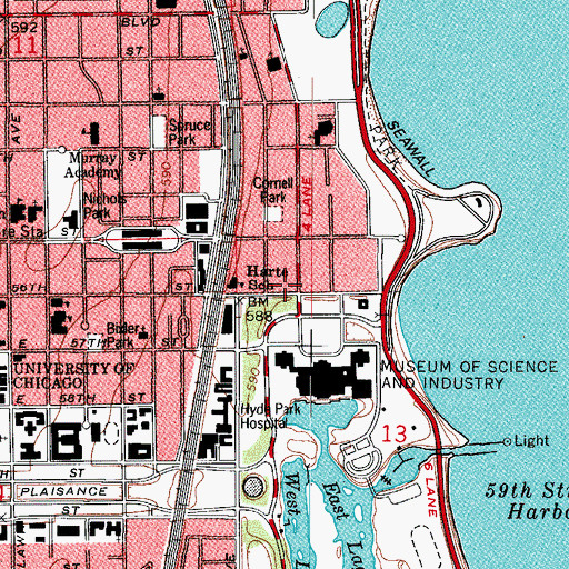 Topographic Map of Windemere Senior Health Center, IL