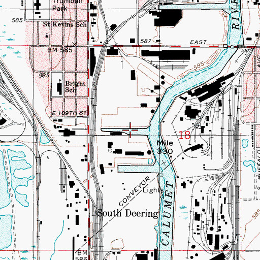 Topographic Map of Wisconsin Slip, IL