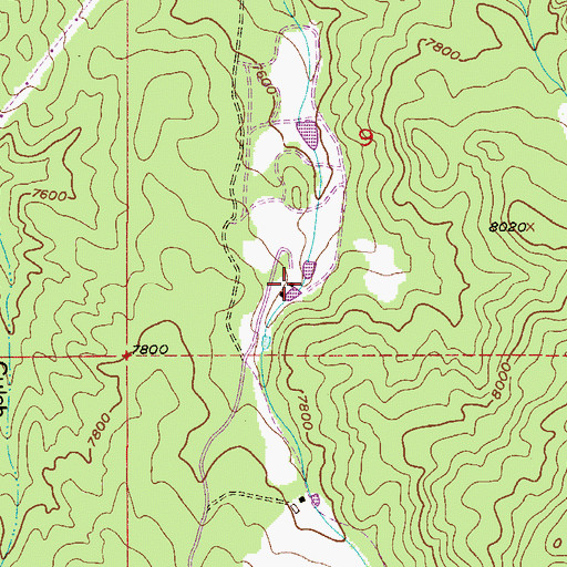 Topographic Map of Pollock Ranch, CO
