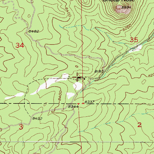 Topographic Map of Deluna Ranch, CO