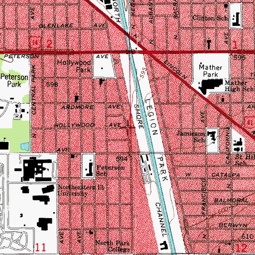Topographic Map of Yeshiva Migdal Torah, IL