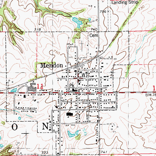 Topographic Map of First Congregational Church, IL