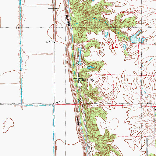 Topographic Map of Lima Quarry, IL