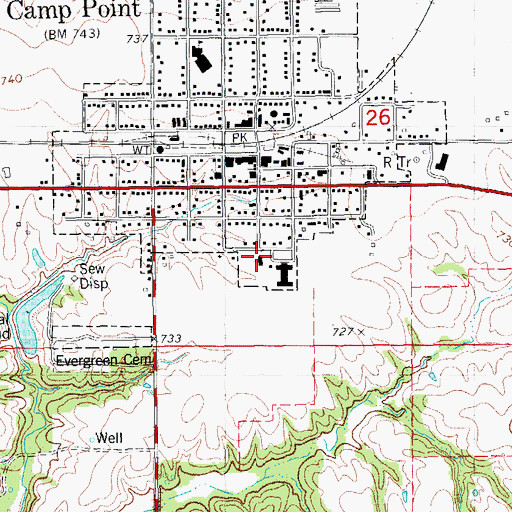 Topographic Map of Saint Thomas Church, IL