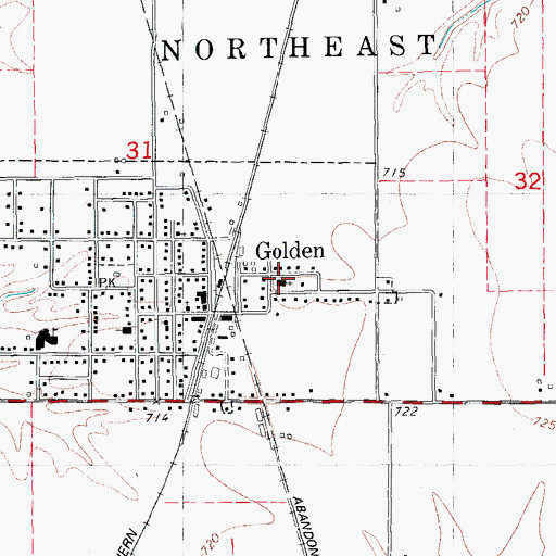 Topographic Map of Trinity Lutheran Church, IL